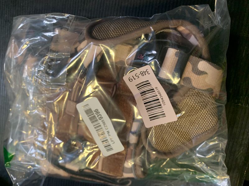 Photo 1 of PHOEPET No Pull Tactical Dog Harness,Service Dog Vest with Molle & Loop Panels,Easy Control with Handle for Medium Dogs(Woodland Brown,M)