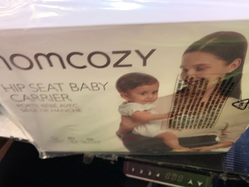 Photo 1 of Momcozy Hip Seat Baby Carrier - Adjustable Waistband with Original 3D Belly Protector, Ergonomic Carrier with Various Pockets for Newborns & Toddlers up to 45lbs (Black, Large)