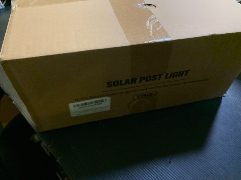Photo 1 of VOLISUN Solar Post Cap Lights Outdoor, Solar Powered Fence Cap Lights for 4x4 Vinyl/Wood, Black Waterproof Solar Deck Post Light 8Pack Cool/Warm for Garden Patio Porch