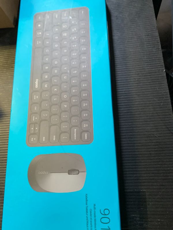 Photo 1 of Rapoo 9010M Multi-Device Keyboard and Mouse Combo, 2.4GHz/Bluetooth 5.0/4.0 Wireless Keyboard & Mouse Set for Windows/Mac/Linux/Chrome, Support 4 Devices, Low-Profile Silent Click, Battery Powered