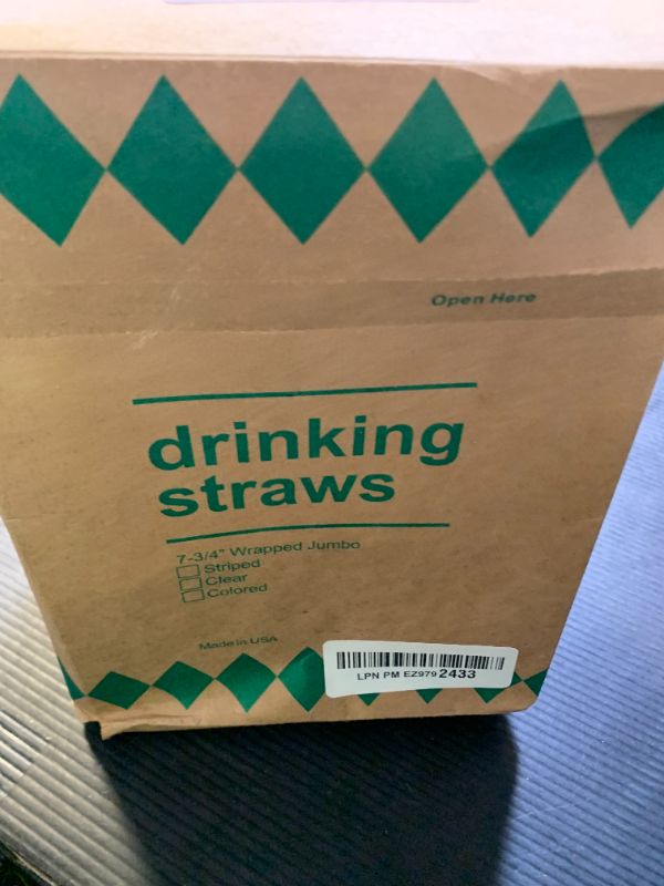 Photo 1 of Glotoch Express 500PCS Individually Wrapped Clear Plastic Straws, 7.75'' Long, 0.24'' Diameter Disposable Drinking Straws for Every Occasion, Party, Made in USA