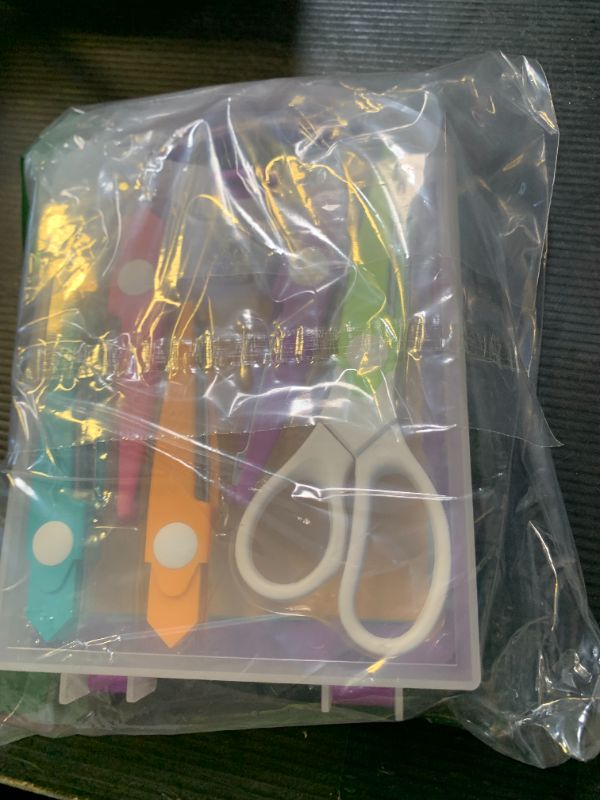 Photo 1 of BINWISH Decorative Scissors Set, 5 Pairs Craft Scissors Decorative Edges with Portable Organizing Container
