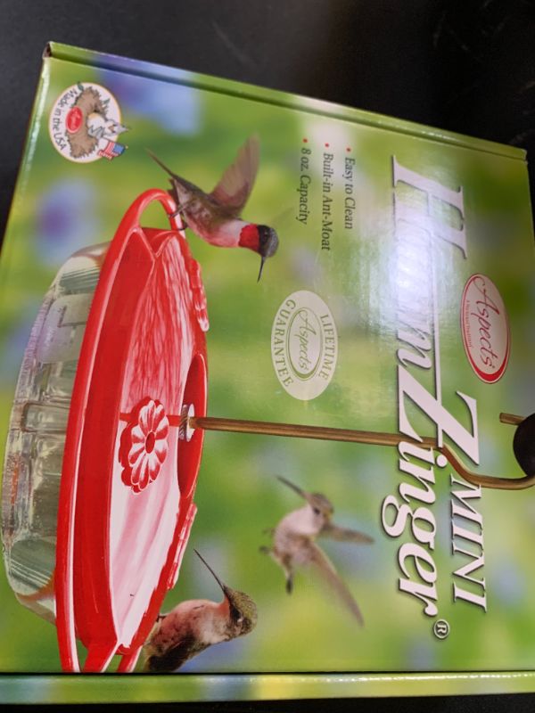 Photo 1 of Aspects 153 Mini Hummzinger Hummingbird Feeder, 8-Ounce , Red