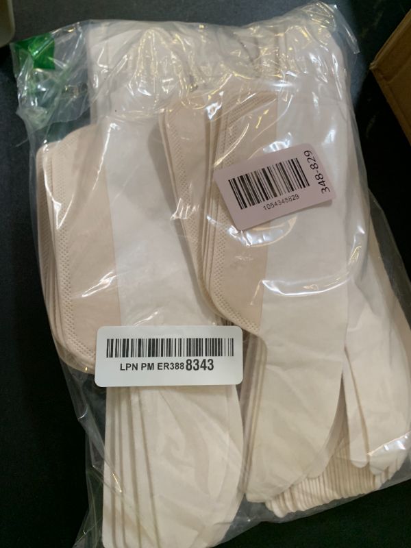 Photo 1 of Janmercy 100 Pcs Hat Sweat Liner Shields Absorbing Pad Prevents Stains Protector Bands for Baseball Golf Cap Men Women (Light White)