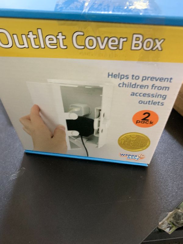 Photo 1 of Baby Safety Outlet Cover Box (2 Pack) Double Lock for Much Better Toddler Proofing, Easier Operation, Simple 3 Step Install with Included Screws. Provides Extra Space Inside for Plugs (2 Pack, White)