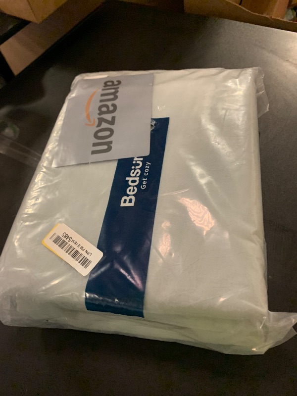 Photo 1 of Bedsure 100% Washed Cotton Duvet Cover King Size - Mist Blue Minimalist Cotton Duvet Cover Linen Like for All Seasons - GentleSoft™ Plain Simple Bedding, 3 Pieces (Mist Blue, King, 104"x90")
