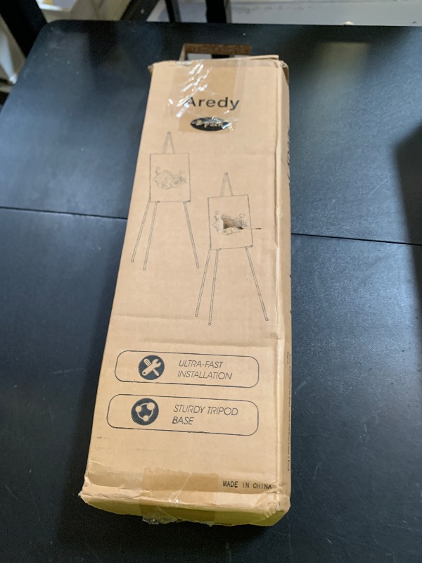 Photo 1 of Easel Stand for Sign, Aredy 63" Portable Painting Easel, Lightweight Metal Easels for Painting Canvas, Wedding Sign (2 Pack)