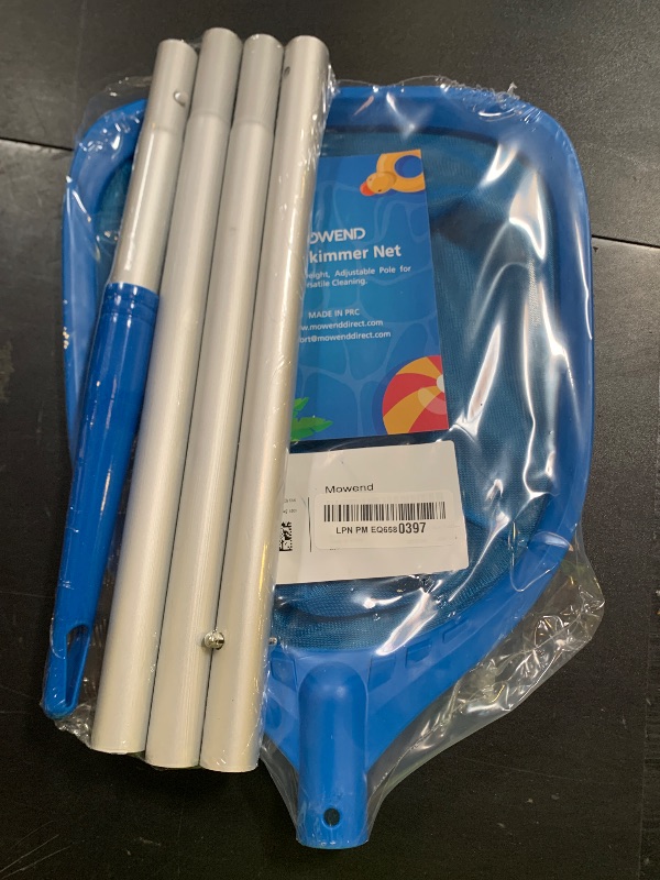 Photo 1 of Mowend Swimming Pool Skimmer Net Total Length 57 inches, Leaf Rake Net with 4 Section Telescopic Aluminum Pole for Fast Cleaning Ponds, Hot Tub, and Spas, Pool Cleaner Supplies and Accessories