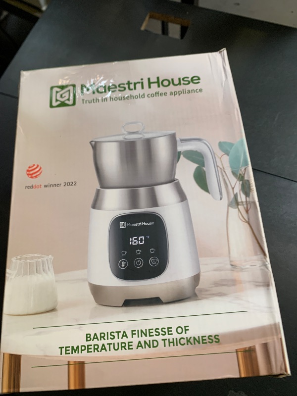Photo 1 of Maestri House Milk Frother, 21OZ Variable Temp and Froth Thickness Milk Frother and Steamer, Smart Touch Control Milk Warmer, Dishwasher Safe, Memory Function for Latte Cappuccino Hot Chocolate