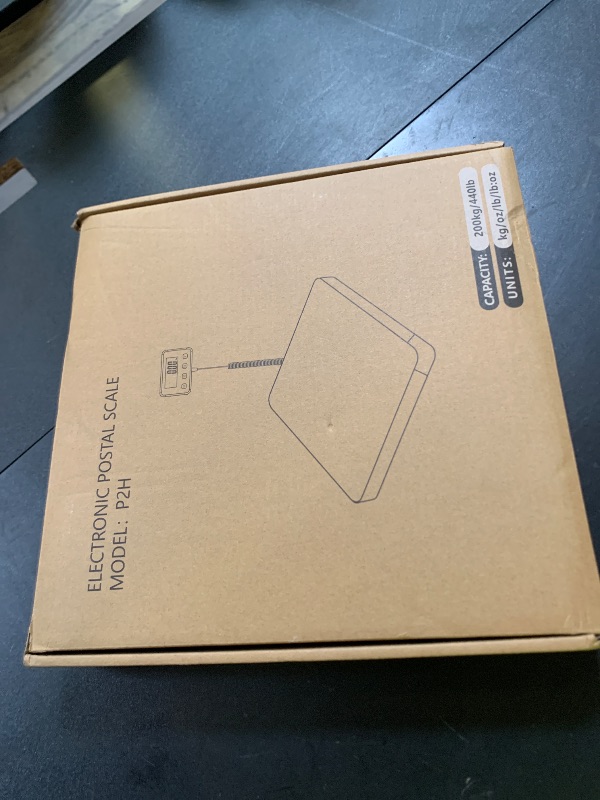 Photo 1 of Digital Shipping Scale, 5g High Accuracy 440 lb Postal Scale with Hold and Tare Functions for Parcels/Luggage/Home, Manual/Auto Shutoff, Extended LCD Display, Batteries and AC Adapter Included
