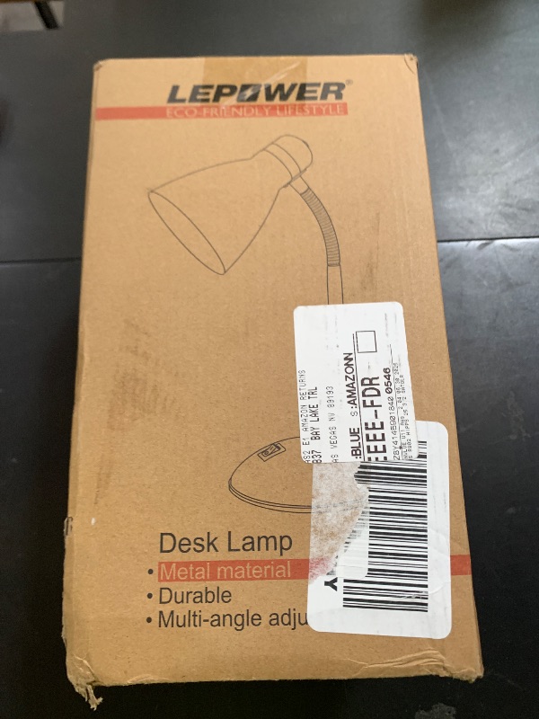 Photo 1 of LEPOWER Metal Desk Lamp, Adjustable Goose Neck Table Lamp, Eye-Caring Study Desk Lamps for Bedroom, Study Room and Office (White)