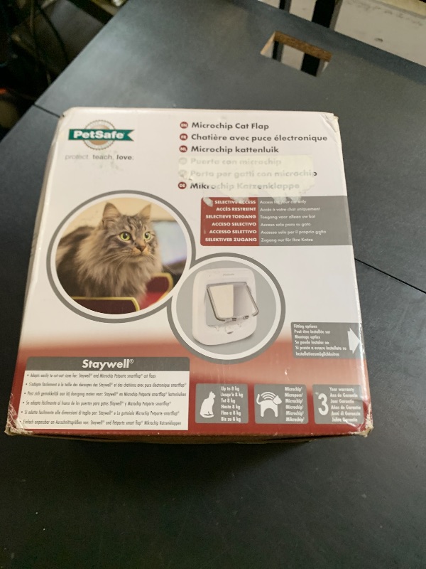 Photo 1 of PetSafe Microchip Cat Door, Exterior or Interior Pet Door - Multi-User RFID Access Up to 40 Pets, 4-Way Locking, Weatherproof, DIY Easy Install, Hardware Kit; Privacy for Cat Litter Box or Pet Feeder