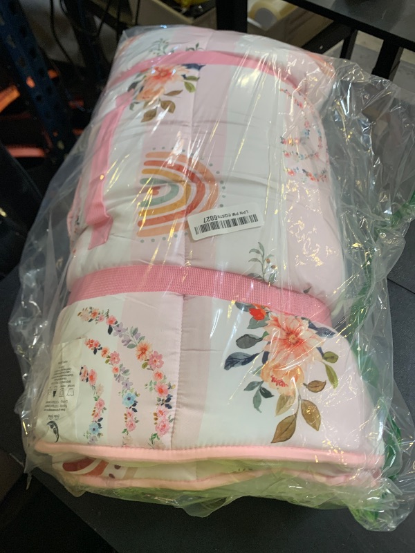 Photo 1 of Toddler Nap Mat with Removable Pillow and Soft Dot Minky Blanket Pea Pod Kids Rainbow Floral Napping Mats Extra Large Rolled Slumber Bags for Girls Preschool, Daycare, 22.9 x 51.2inches Ages 3-7 Years