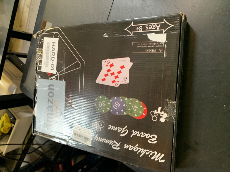 Photo 1 of Jyquorp Michigan Rummy Game Deluxe Set Perfect Blend of A Royal Game of Hearts Rummy Poker Wooden Tripoley Board Game Betting Bluffing Game Classical Family Card Game for 100 Chips?Walnut?