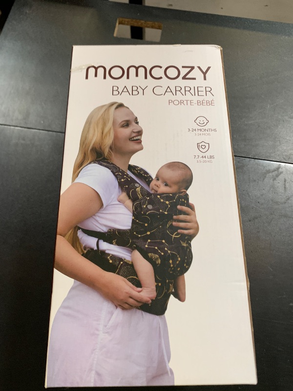 Photo 1 of Momcozy Breathable Mesh Baby Carrier, Ergonomic and Lightweight Infant Carrier for 7-44lbs with Enhanced Lumbar Support, All Day Comfort for Hands-Free Parenting, Air Mesh-Black