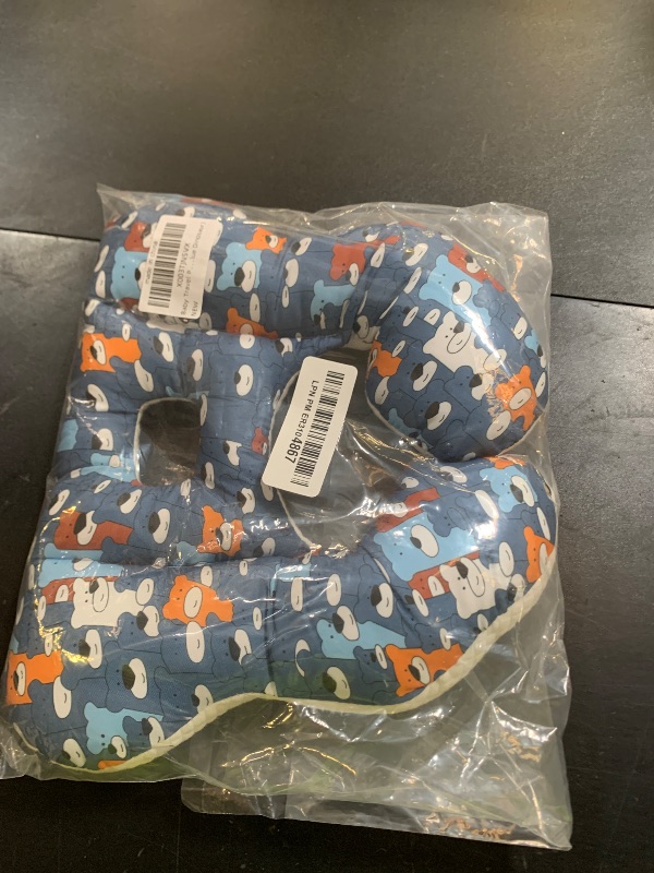Photo 1 of Baby Travel Pillow, Infant Kid's Cushion Soft and Skin Friendly for Car Seat, Pushchair and Stroller (Blue Dinosaur)