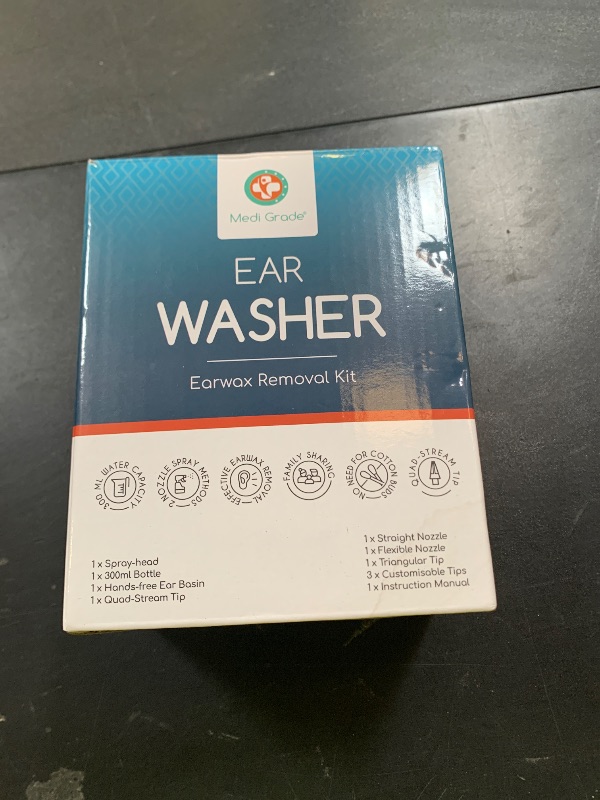 Photo 1 of Medi Grade Ear Cleaning Kit Including Ear Cleaner Bottle, Basin with Quad-Stream tip - Earwax Removal Kit for Enhanced Hearing Clarity - Ear Wax Removal Tool for Ear Hygiene