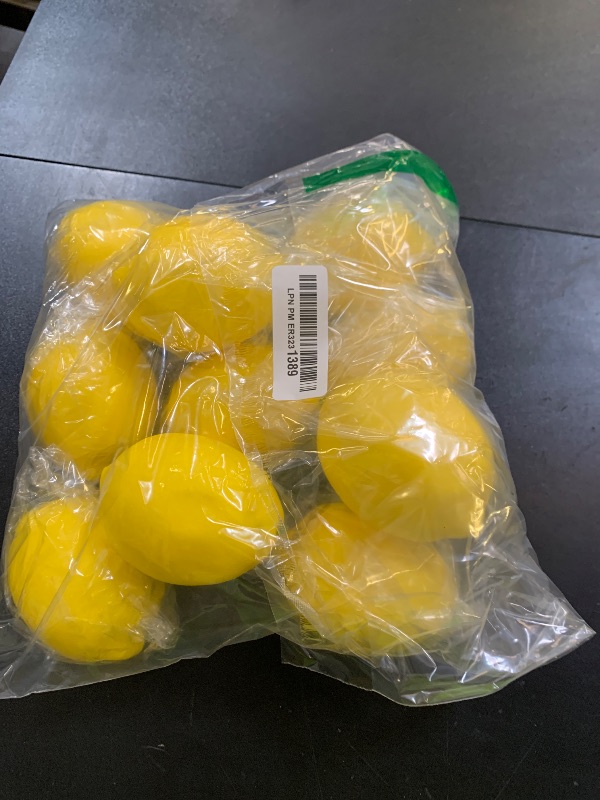 Photo 1 of JEDFORE 10pcs Artificial Lemons Simulation Lifelike Lemons Fake Fruit for Home Kitchen Wedding Party Decoration Photography (Big Size, Yellow)