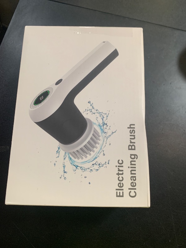 Photo 1 of PUFTEM Electric Spin Scrubber, Cordless Shower Scrubber with Battery Level Display, 2 Speeds Electric Scrubber for Cleaning with 6 Replaceable Heads, Cleaning Brush for Bathroom/Sink/Window