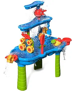 Photo 1 of CozyBomB™ Water Table for Toddlers 3-5 | Outdoor Toys Water Play Table, Magnetic Fishing Toy Game, Summer Splash Pond Showers Sand Activity, Sensory Party Birthday Gift Kids Ages 4-8 9-12 (5-Tiers)