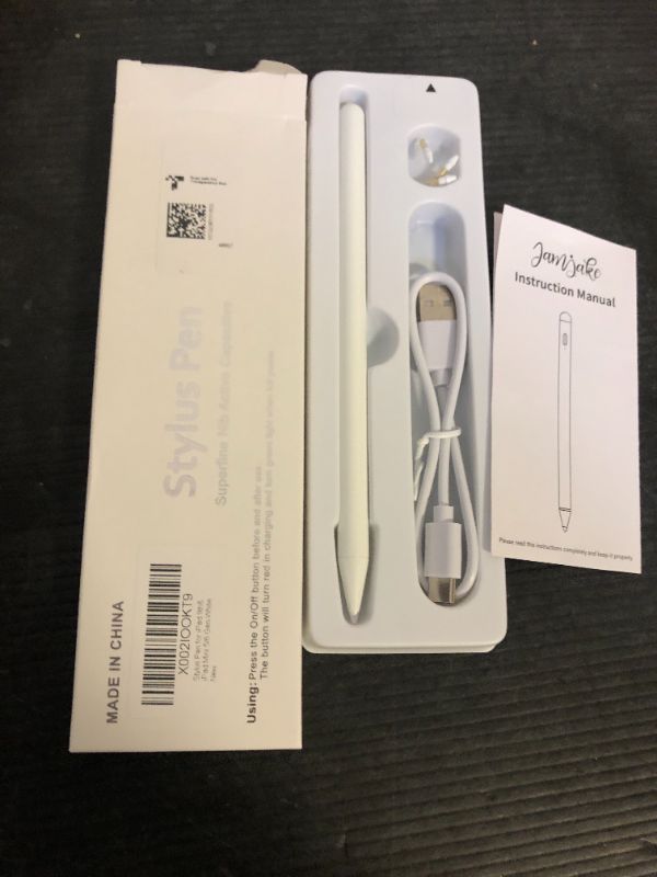 Photo 1 of Stylus Pen for iPad 6th-11th Generation-2X Fast Charge Active Pencil Compatible with 2018-2025 Apple iPad Pro 11"/12.9"/M4, iPad Air 3/4/5/M2/M3,iPad mini 5/6 Gen-White