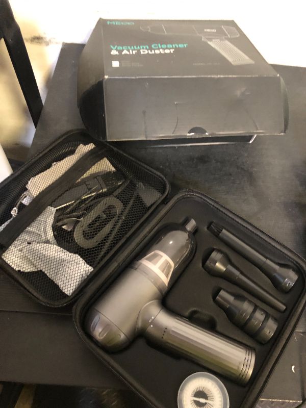 Photo 1 of MECO ELEVERDE Handheld Vacuum Cordless, Car Vacuum Cleaner 18000Pa Powerful Suction, 3 Gear Mini Vacuum Cleaner 4 in 1 Compressed Air Duster, LED Light Portable Vacuum for Car Home Cleaning, Grey