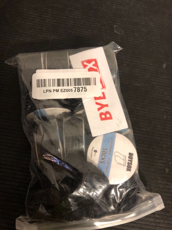 Photo 1 of BYESOX 12 Pairs Disposable Socks for Travel, Single-use Compressed Socks Good for On-the-Go (Ankle-Black)