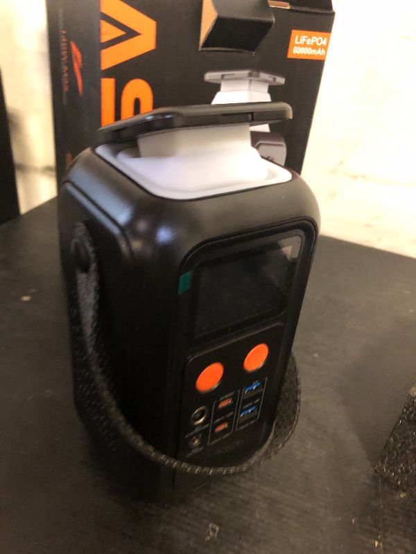 Photo 1 of AsperX Portable Power Station, 192Wh LiFePO4 Battery with 200W Output, Dual 140W PD3.1 Fast Charging, Smart Display, 60,000mAh DC Laptop Power Bank Station for Outdoor Travel, Camping, Home, Emergency