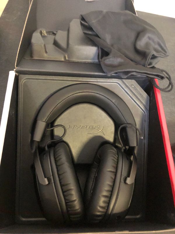 Photo 1 of HyperX Cloud III Wireless – Gaming Headset for PC, PS5, PS4, up to 120-hour Battery, 2.4GHz Wireless, DTS Spatial Audio, 53mm Angled Drivers, Memory Foam, Durable Frame, 10mm Microphone, Black