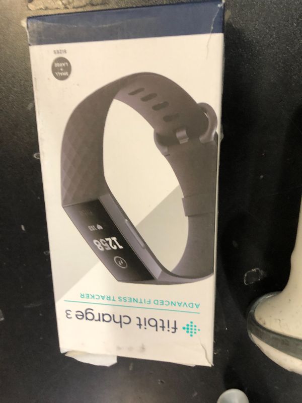 Photo 1 of Fitbit Charge 3 Fitness Activity Tracker, Graphite/Black, One Size (S and L Bands Included)