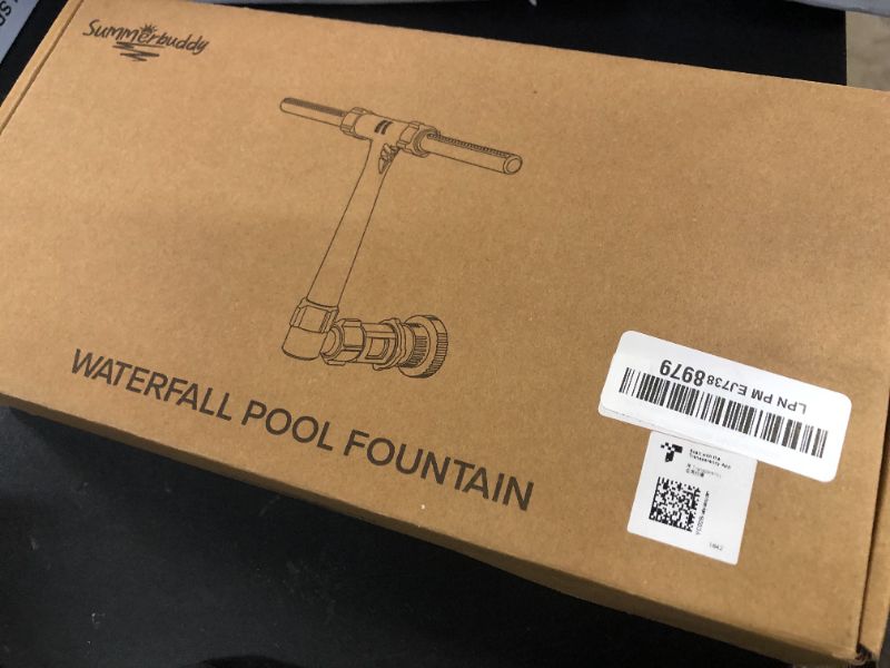 Photo 1 of Pool Fountain for Above and In-Ground Pools, Adjustable Dual Spray Waterfall Sprinkler Cooler for Pool, Swimming Pool Spa Water Fountain, High-Pressure Pool Spray Fountain