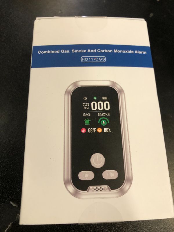 Photo 1 of 5 in 1 Plug-in Wall Carbon Monoxide and Smoke Detector, Smoke Alarm, Combustible Gas Detector, Humidity and Temperature Meter with HD Display, Essential for Home, Travel, Hotel and Camping, Easy Setup
