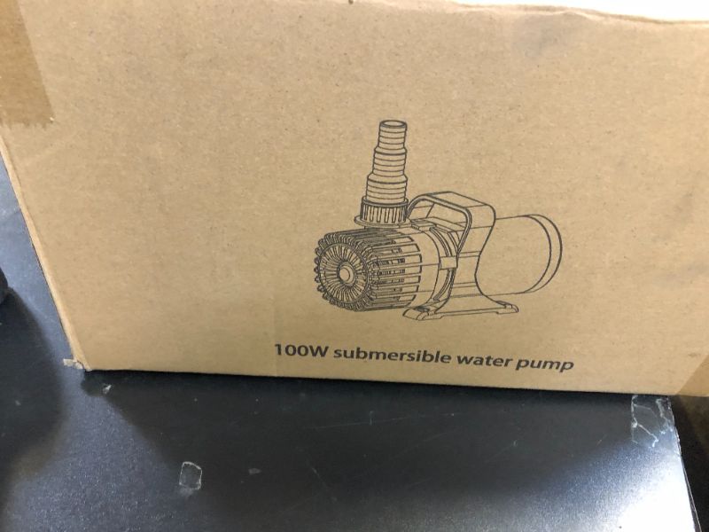 Photo 1 of TONGCHANT 100W 1800 GPH Pond Pump for outdoor Ponds and Water Garden, Water Fountain Pump with 20FT Cord, 180° Adjustable Outlet, Pond Waterfall Pump, Barrier Bag, Ultra-Quiet, UL Listed