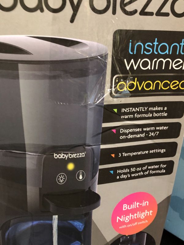 Photo 1 of Baby Brezza Instant Baby Bottle Warmer Advanced - Fast Water Warmer Instantly Dispenses 24/7 in 3 Temperatures with Nightlight