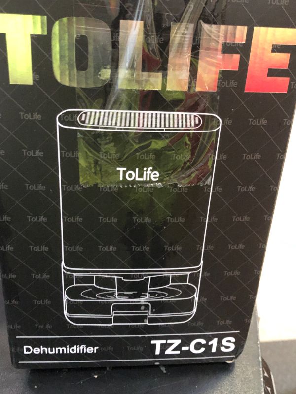 Photo 1 of ToLife Dehumidifiers for Home 30 OZ Water Tank with Auto-Off 500 sq.ft Portable Small Dehumidifier for Bathroom Bedroom RV Closet Room 7 Colors LED Light, Black