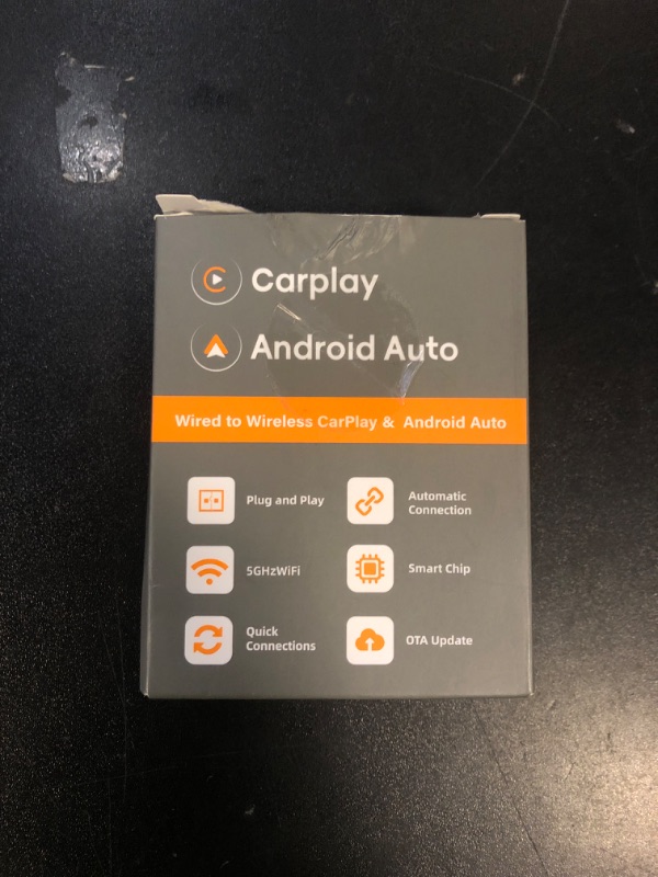 Photo 1 of Wireless CarPlay Adapter for iPhone, Mini USB Design for Cars with Wired CarPlay, Fast Connection,5.8GHz WiFi,No Delay, Compatible with iOS 10+ & iPhone 6+, USB/Type C,Plug and Play (Black)