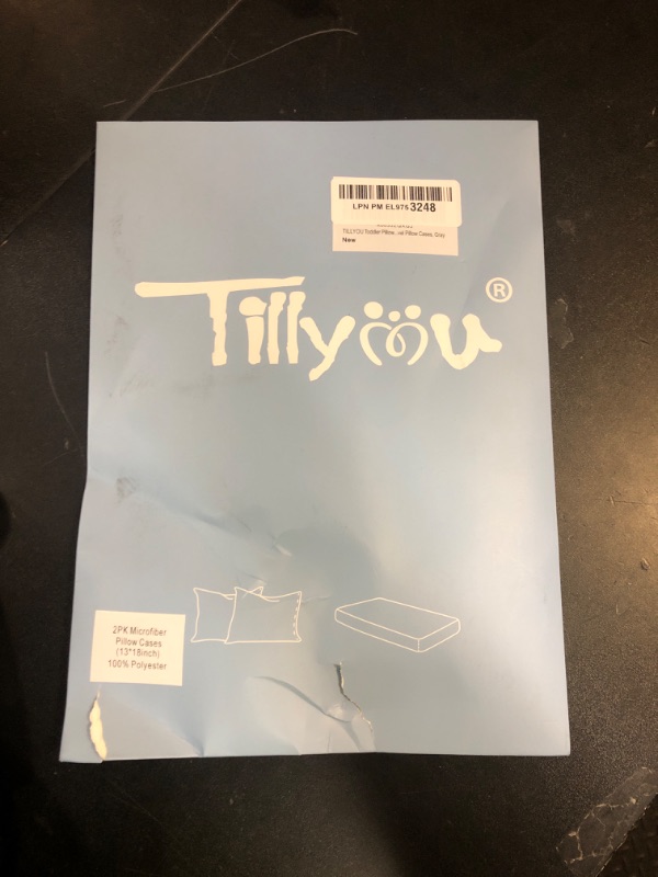 Photo 1 of TILLYOU Toddler Pillowcase 2 Pack with Zipper,Silky Soft Microfiber 13" x 18" Kids Travel Pillow Cases,Gray