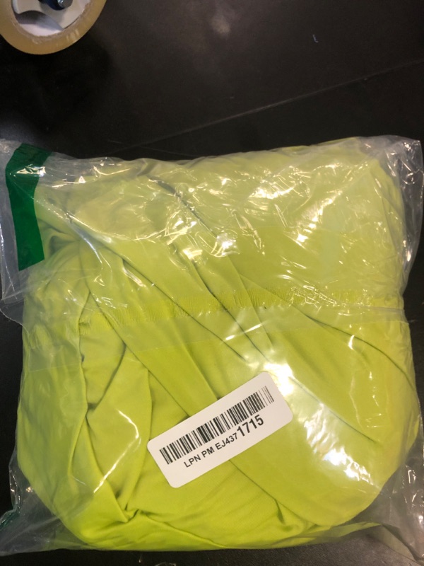 Photo 1 of Gowinex 6 ft Lime Spandex Tablecloth Stretch Open Back Table Cover for Rectangular Fitted Folding Table