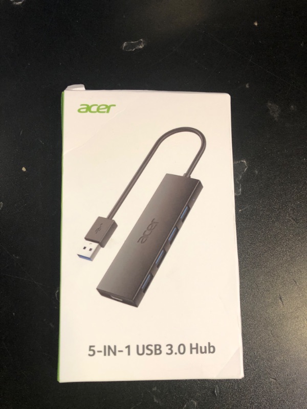 Photo 1 of Acer USB Hub 4 Ports, Multiple USB 3.0 Hub, USBA Splitter for Laptop with Type C Power Port, Extender for A Port Laptop, PC, Desktop and More (2ft)