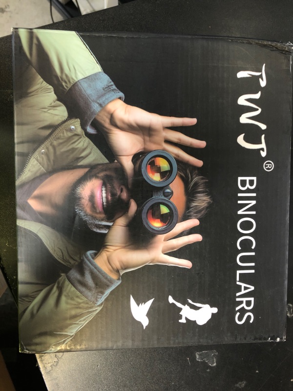 Photo 1 of 12x40 HD Binoculars for Adults and Kids High Powered, Clear Large View & Low Light Night Vision, Waterproof Binoculars for Hunting, Birds Watching, Cruise Ship, Theaters, Travel and Stargazing