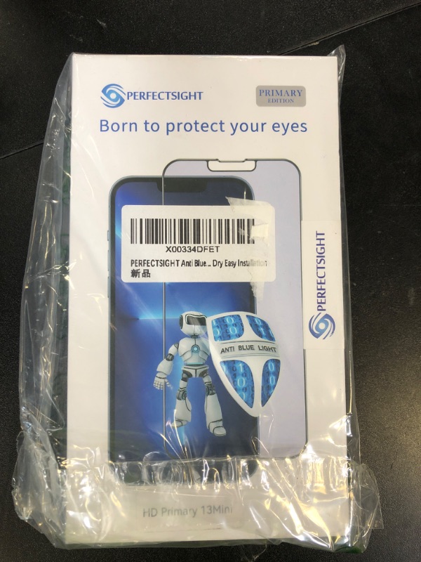 Photo 1 of PERFECTSIGHT Anti Blue Light Screen Protector Designed for iPhone 13 Mini 2021 5.4 inch, HD Clear Blue Light Blocking Tempered Glass - Eye Protection, Anti Eye Fatigue, Easy Installation
