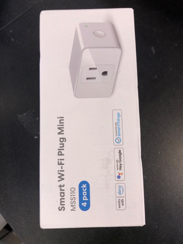 Photo 1 of meross Smart Plug Mini, 15A & Reliable Wi-Fi, Support Apple HomeKit, Siri, Alexa, Echo, Google Assistant and Nest Hub, App Control, Timer, No Hub Needed, 2.4G WiFi Only, 4 Pack