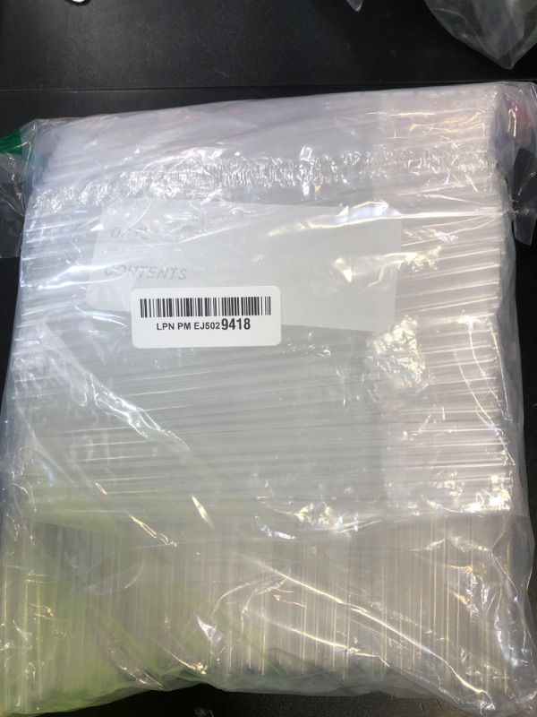 Photo 1 of [500 Pack] Clear Flexible Plastic Drinking Straws Disposable Straw 8'' inches Tall