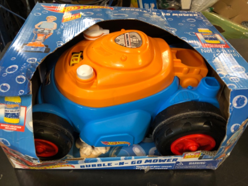 Photo 1 of Hot Wheels™ Bubble Lawn Mower for Toddlers, Bubble Blowing Machines, Indoor/Outdoor Gardening Toy, Birthday Gift for Prechool Girls and Boys, No Batteries Required, Includes Bubble Solution, 2+