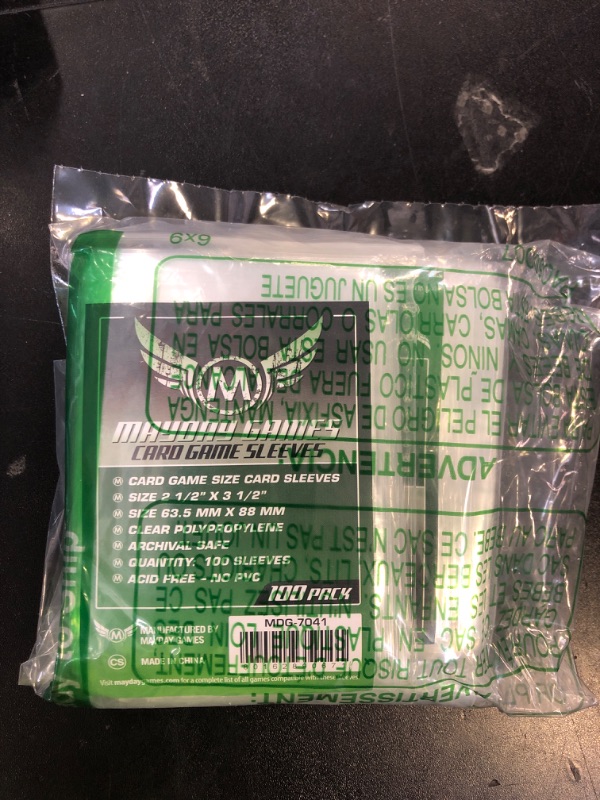 Photo 1 of Mayday Games 7077 Clear Premium Card Sleeves 63.5x88 mm (4x50 Pack, 200 sleeves)