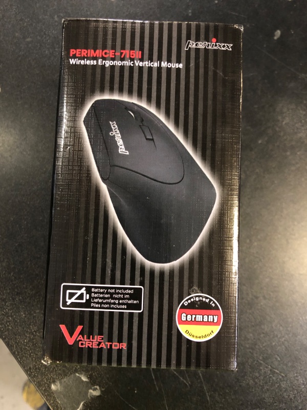 Photo 1 of Perixx PERIMICE-715II Wireless Ergonomic Vertical Mouse - 2.4 G - 800/1200/1600 DPI - Right Handed Natural Ergonomic Vertical Design