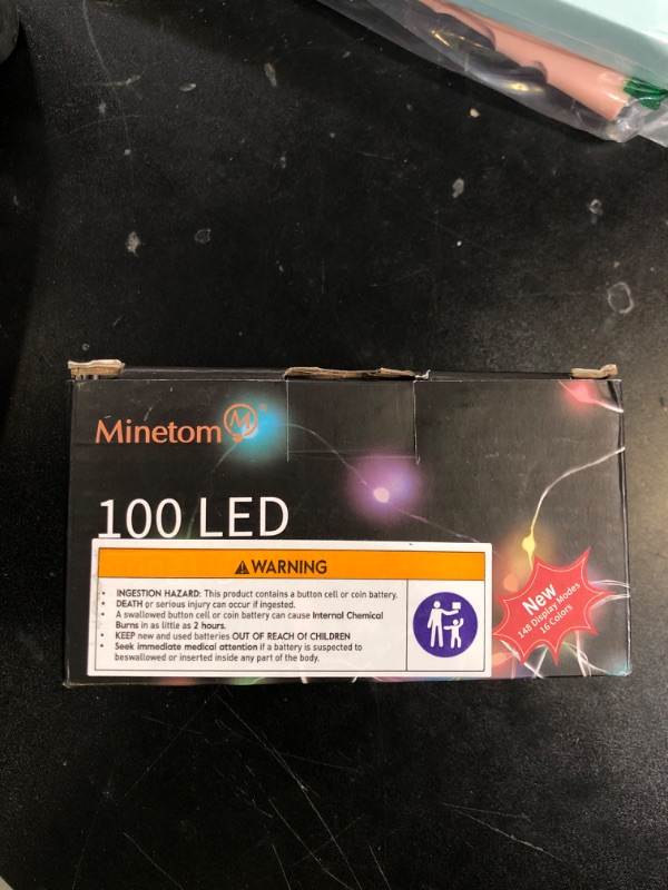 Photo 1 of Minetom Color Changing Fairy String Lights - 33 ft 100 LED USB Silver Wire Lights with Remote and Timer, Starry Fairy Light for Bedroom Party Indoor Christmas Decoration, 16 Colors, Adapter Included