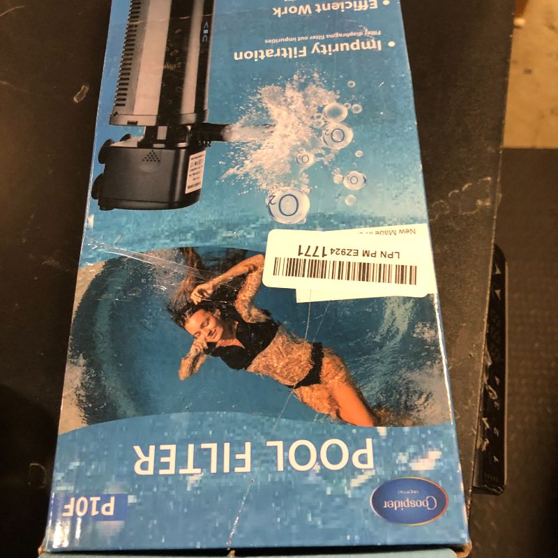 Photo 1 of 600GPH Pool Filter, UV Sterilzer for 300-1000 Gallon Swimming Pool, Small Pool Filter Green Pool Cleaning Powerful Pump Pool Filter for Children Pools, Inflatable Pools, Cold Plunge Crystal Clear