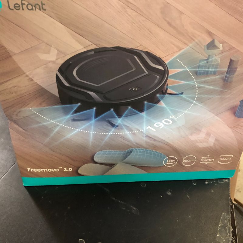 Photo 1 of Lefant Robot Vacuum Cleaner, Strong Suction, 120 Mins Runtime, Slim, Low Noise, Automatic Self-Charging, Wi-Fi/App/Alexa Control, Ideal for Pet Hair Hard Floor and Daily Cleaning, M210