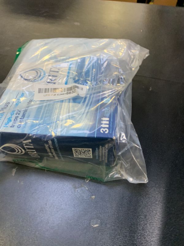 Photo 1 of Brita Plus Water Filter, BPA-Free, High-Density Replacement Filter for Pitchers and Dispensers, Reduces 2x Contaminants*, Lasts Two Months or 40 Gallons, Includes 3 Filters